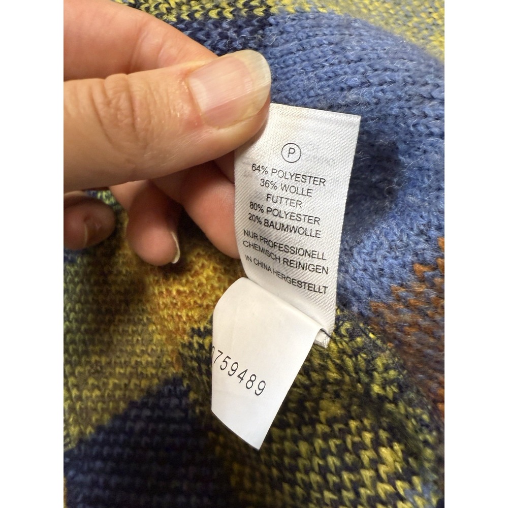 House Of‎ Harlow 1960 Cropped Jacket Flannel Shacket | Blue Yellow | Size Medium - Picture 10 of 16